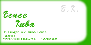 bence kuba business card